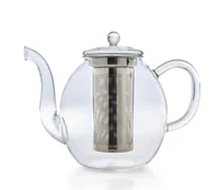Creano Teekanne 1.5 l, Transparent - Material: Borosilikatglas - Detailfarbe: Transparent - Filtertyp: Edelstahlfilter - Fassungsvermögen: 1.5 l - Kompatible Kochfelder: Manuell - nicht für Kochfelder