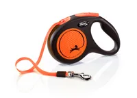 Flexi Neon 5 m Black, Orange Dog Retractable lead