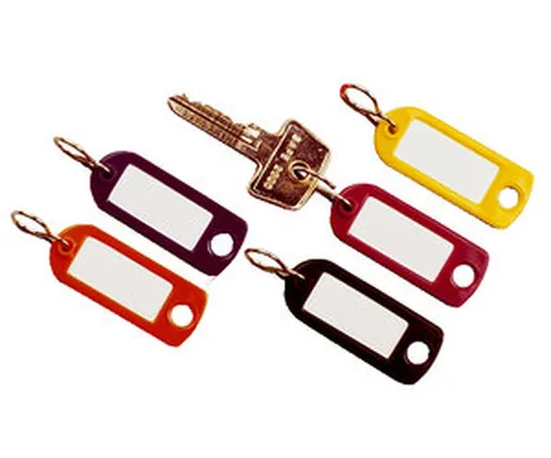 DURABLE Schlüsselanhänger 6 Stück, Mehrfarbig - Motiv: Ohne Motiv - Detailfarbe: Rot - Gelb - Blau - Schwarz