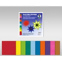 URSUS Faltblätter Origami 10 x 10 cm, 42 g/m², 500 Blatt - Papierformat: 10 x 10 cm - Selbstklebend: Nein - Papierfarbe: Mehrfarbig - Papiertyp: Bastelpapier - Mediengewicht: 42 g/m² - Verpackungseinheit: 500 Stück