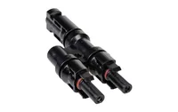FURBER.power T-Verteiler FC4 1 auf 2, Set - Anschluss Seite B: FC4 Stecker (kompatibel mit MC4 - DL4 - TS4 - QC4) - Anschluss Seite A: FC4 Buchse (kompatibel mit MC4 - DL4 - TS4 - QC4)