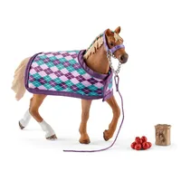 schleich HORSE CLUB English Thoroughbred with blanket