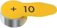 Varta Hörgerätebatterie 10 , 8 Stück - Gewicht: 0.3 g - Verpackungseinheit: 8 Stück - Chemisches System: Zink-Luft - Batterietyp Bauform: PR70 / 10 (Gelb) / V10 / HA10 / 8610 / R10ZA / L10ZA / 10AE / PR-230PA / PR230H / DA230 / ZL4 / AC230 / 10HPX / PR536