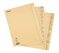 BIELLA Bauabrechnungsregister A4 46442600U braun blanko 26-teilig