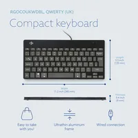 R-Go Tastatur Compact Break UK-Layout verkabelt schwarz