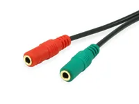 Equip Audiokabel 3.5mm2x3Pin StBu 0.15m schwarz Polybeutel
