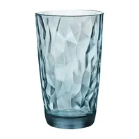 Bormioli Rocco Longdrinkglas Diamond 470 ml, 6 Stück, Blau - Material: Glas - Höhe: 14.4 cm - Volumen: 470 ml - Glas Typ: Longdrinkglas - Verpackungseinheit: 6 Stück - Detailfarbe: Blau