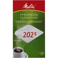 Melitta Filtertüte Pyramiden-Filterpapier 202 S 202s 100 Stück - Detailfarbe: Weiss - Filtergrösse: 202s