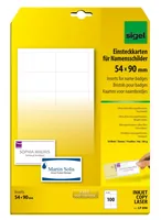 Sigel LP898 non-adhesive label 100 pc(s) White Rectangle