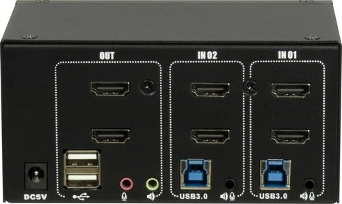 Inter-Tech IPC KVM Switch AC-22HUS HDMI, 4K60Hz