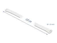 DeLOCK Braided Sleeve stretchable 10 m x 25 mm white
