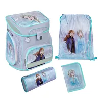 Scooli Schulthek-Set Disney Frozen 5-teilig - Altersempfehlung ab: 6 Jahren - Wasserabweisend: Ja - Detailfarbe: Hellblau - Violett - Gewicht: 1000 g - Volumen: 18 l - Motiv: Frozen