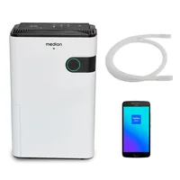 Medion Entfeuchter DH30S, 40 m² - Typ: Entfeuchter - Funktionen: Abschaltautomatik - Display - Timerfunktion - Touch Control - Wäschetrocknung - Detailfarbe: Schwarz - Weiss - Entfeuchtungsleistung /24h: 24 l - Hygrostat: Keine Angaben