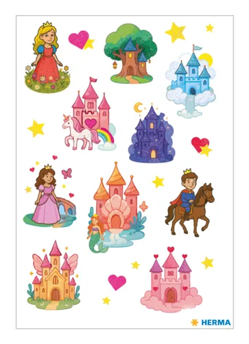 Herma Stickers Motivsticker Märchenschlösser 2 Blatt / 34 Sticker - Motiv: Schloss