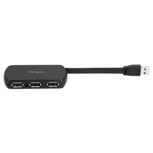 Targus USB-Hub ACH114EU - Stromversorgung: USB - Anzahl Ports: 4 - Detailfarbe: Schwarz - USB Standard: 2.0 (480 Mbps) - USB Anschluss 2 (Endgerät): USB-A - USB Anschluss 1 (Quelle): USB-A