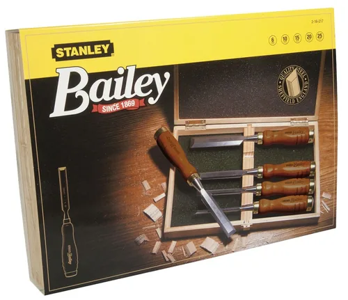 Stanley Stechbeitel Set Bailey 5-teilig - Werkzeugtyp: Stechbeitel - Set: Ja - Grösse: Diverse