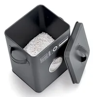 Zeller Present Waschmittelbox 18 x 15.5 x 23 cm, Metall, Anthrazit - Detailfarbe: Anthrazit - Verpackungseinheit: 1 Stück - Volumen: 6 l - Material: Metall