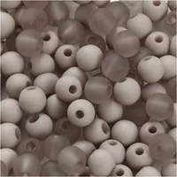 Creativ Company Kunststoffperlen 6 mm, Hellgrau, 150 Stk. - Packungsgrösse: 150 Stück - Perlenart: Perlenset - Detailfarbe: Hellgrau - Durchmesser: 6 mm