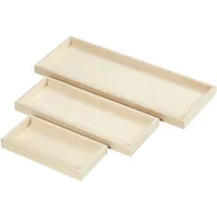 Creativ Company Holzartikel Set Tablet, 3 Stück - Breite: 15 cm - 10 cm - Höhe: 2 cm - Länge: 20 cm - 40 cm - 30 cm - Produkttyp: Tablett