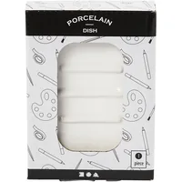 Creativ Company Soap Dishes, H: 2,5 cm, L: 13,5 cm, W: 10 cm, White, 1 pc