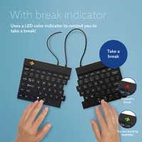 BREAK ERGONOMIC KEYBOARD QWERTY US BLACK WIRED