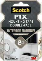 Scotch Montageband Scotch-Fix, 10 mm x 2 m, Weiss - Breite: 10 mm - Länge: 2 m - Verpackungseinheit: 1 Stück - Detailfarbe: Weiss - Klebehaftung: Beidseitig - Stark haftend - Art: Montageband