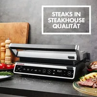 Gastroback Kontaktgrill BBQ Advanced Smart 200 W - Produkttyp: Kontaktgrill - Höhenverstellbar: Ja - Detailfarbe: Schwarz - Leistung: 200 W - Temperatur einstellbar: Ja - Anzahl unterschiedliche Grillplatten: 2