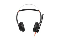 HP Poly Blackwire 5220 Stereo USB-C Headset +3.5mm Plug +USB-C/A Adapter (Bulk) Avec fil Arceau Appels/Musique USB Type-C Noir