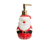 diaqua® Seifenspender Santa Claus 390 ml, Rot/Schwarz/Weiss - Fassungsvermögen: 390 ml - USB-Schnittstelle: Nein - Detailfarbe: Rot - Weiss - Schwarz - Wandmontage: Nein - Sensor-Technik: Nein