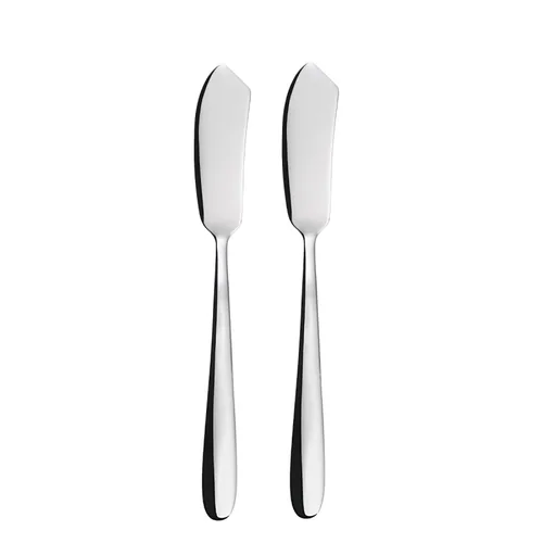 Sola Messerset Basic Alpha, poliert, 2-teilig - Typ: Filetiermesser - Griffmaterial: Edelstahl 18/10 - Set: Ja - Klingenschliff: Glatter Schliff - Detailfarbe: Silber