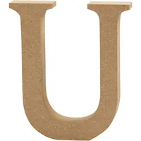 Creativ Company Holzbuchstabe U 1 Stück - Breite: 2 cm - Höhe: 13 cm - Länge: 13 cm - Anzahl Stück: 1 Stück - Holzherkunft: China - Holzhandelsname: Mischholz/MDF