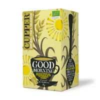 Cupper Teebeutel Bio Good Morning Kräutertee 20 x 1.75 g - Teesorte/Infusion: Kräutertee - Mate - Zitronengras - Nachhaltigkeit: EU BIO - Packungsgrösse: 20 Stück - Teeform: Teebeutel - Fairtrade: Nein