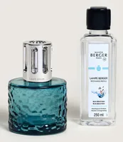 Maison Berger Duftlampe Mirage + 250 ml Bleu Seduction, Blau - Volumen: 250 ml - Duft: Sandelholz - Patchouli - Weihrauch - Kiefer - Grapefruit - Jasmin - Ingwer - Moschus - Set: Ja - Detailmaterial: Glas - Grundmaterial: Glas