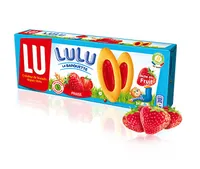 LU Guetzli Barquette Erdbeer 120 g - Produkttyp: Früchte - Nährwertangabe pro: 100 g - Energiegehalt (in kj): 1487 KJ - Energiegehalt (in kcal): 351 Kcal - Fett: 2 g - Gesättigte Fettsäuren: 0.6 g