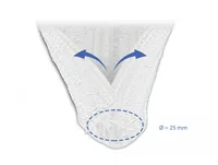 Delock Geflechtschlauch Selbstschliessend 10 m x 25 mm Weiss - Detailfarbe: Weiss - Breite: 25 mm - Länge: 10 m - Produkttyp: Kabelschlauch - Ausstattung Kabelmanagement: Zuschneidbar - Wiederverwendbar - Verpackungseinheit: 1 Stück