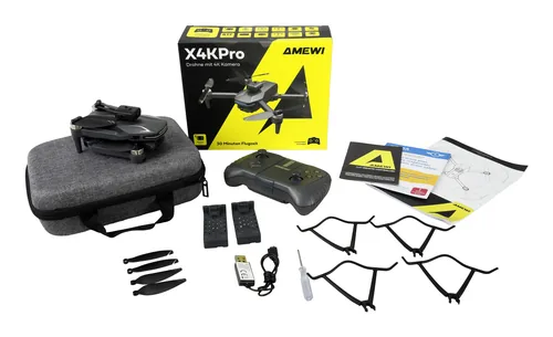 Amewi X4KPro 4 rotors Quadcopter 3840 x 2160 pixels 1500 mAh Grey