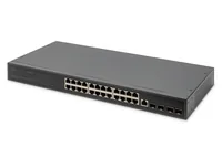 DIGITUS Switch 19 24-Port 4x SFPGigabit managed schwarz