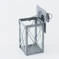 Boltze Laterne Farol 4-teilig, Transparent/Grau - Detailfarbe: Grau - Transparent - Höhe: 20 cm - 36 cm - 50 cm - 70 cm - Detailmaterial: Eisen - Glas - Metall - Grundmaterial: Glas - Metall