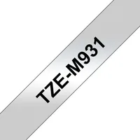 BROTHER P-Touch TZE-M931 black on silver-matte 12mm