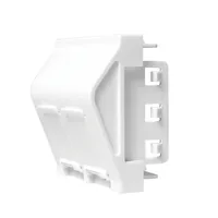 Logilink Modularer Einsatz 45 x 45 System, 2-Port 45, weiß