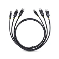 StarTech.com 6ft (1.8m) Dual-DisplayPort and USB 5Gbps KVM Cable - Tastatur- / Video- / Maus- (KVM-)