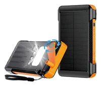2GO Notfall-Powerbank 10000mAh Solar- Handkurbel-Aufla.