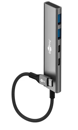 Slim 4-Port USB-C auf USB-C/USB-A 5 Gbit/s (grau)