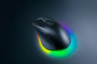 Razer Gaming-Maus Pro Click V2 - Maus-Typ: Ergonomisch - Maus Features: Umschaltbare DPI-Auflösung - RGB-Beleuchtung - Daumentaste - Programmierbare Tasten - Integrierter Speicher - Bedienungsseite: Rechtshänder - Detailfarbe: Schwarz - Verbindungsart: Ve