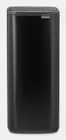Brabantia Toucheimer Bo Touch Bin 30 l, Schwarz matt - Fassungsvermögen: 30 l - Höhe: 65 cm - Anzahl Behälter: 1 - Detailfarbe: Schwarz matt - Form: Eckig - Material: Stahl
