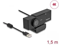 DeLOCK USB UHD Webcam with microphone 4K 30 Hz 110° viewpoint and tripod