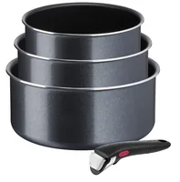 Tefal Kochtopf-Set Ingenio XL Force 16 cm/18 cm/20 cm - Material: Aluminium - Topfart: Kochtopf-Set - Kompatible Kochfelder: Backofen - Glaskeramik - Halogen - Elektro - Antihaftbeschichtung: Ja - Detailfarbe: Grau - Spülmaschinenfest: Ja