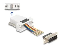 DELOCK Adapter D-Sub15 -> RJ45 StBu Montagesatz weiß