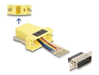 DELOCK Adapter D-Sub15 -> RJ45 StBu Montagesatz gelb