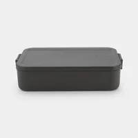Brabantia Lunchbox Make & Take 2 l, Dunkelgrau - Materialtyp: Kunststoff - Unterteilungsmöglichkeit: Nein - Material: Kunststoff - Detailfarbe: Dunkelgrau - Mikrowellenfest: Ja - Spülmaschinenfest: Ja